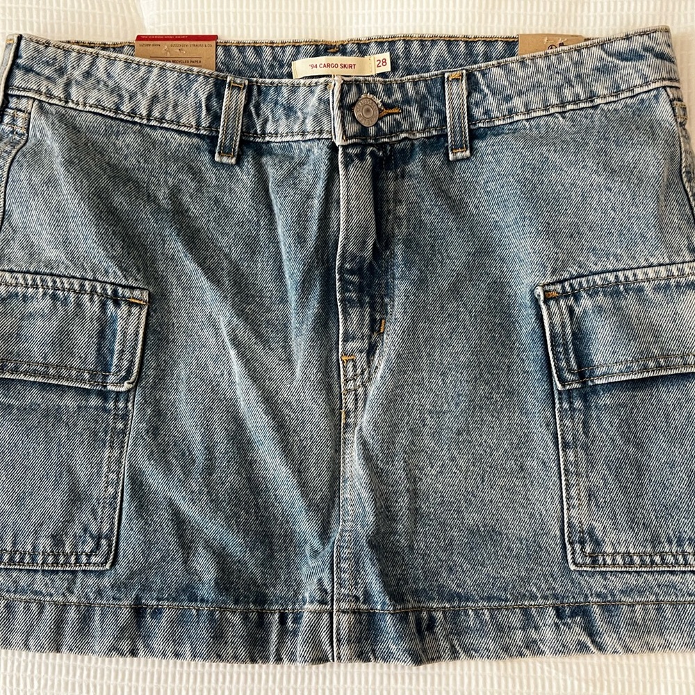 Levi's Denim Cargo Mini Skirt